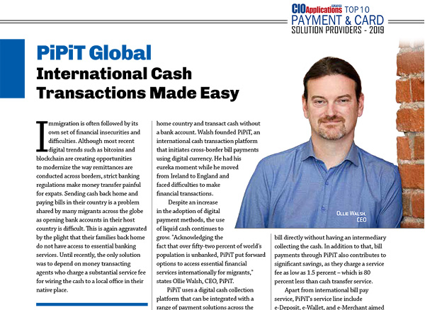 PiP IT Global Was Listed In The “Top 10 Payment & Card Solution Provider 2019”